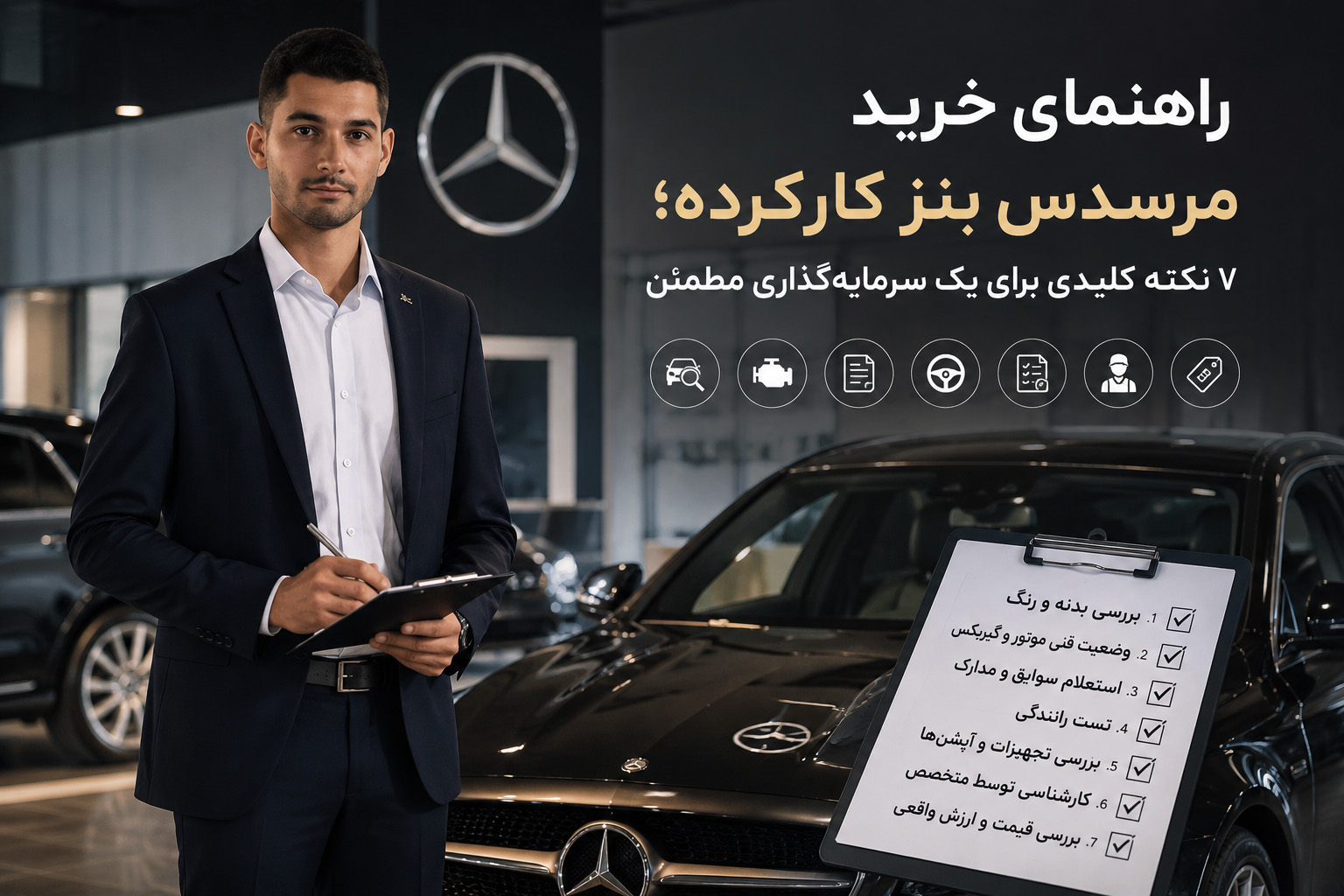 راهنمای خرید مرسدس بنز کارکرده؛ ۷ نکته کلیدی برای یک سرمایهگذاری مطمئن